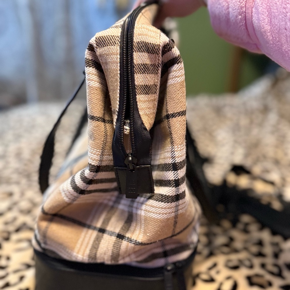 Limited edition plaid BÉIS mini weekender - Picture 3 of 10